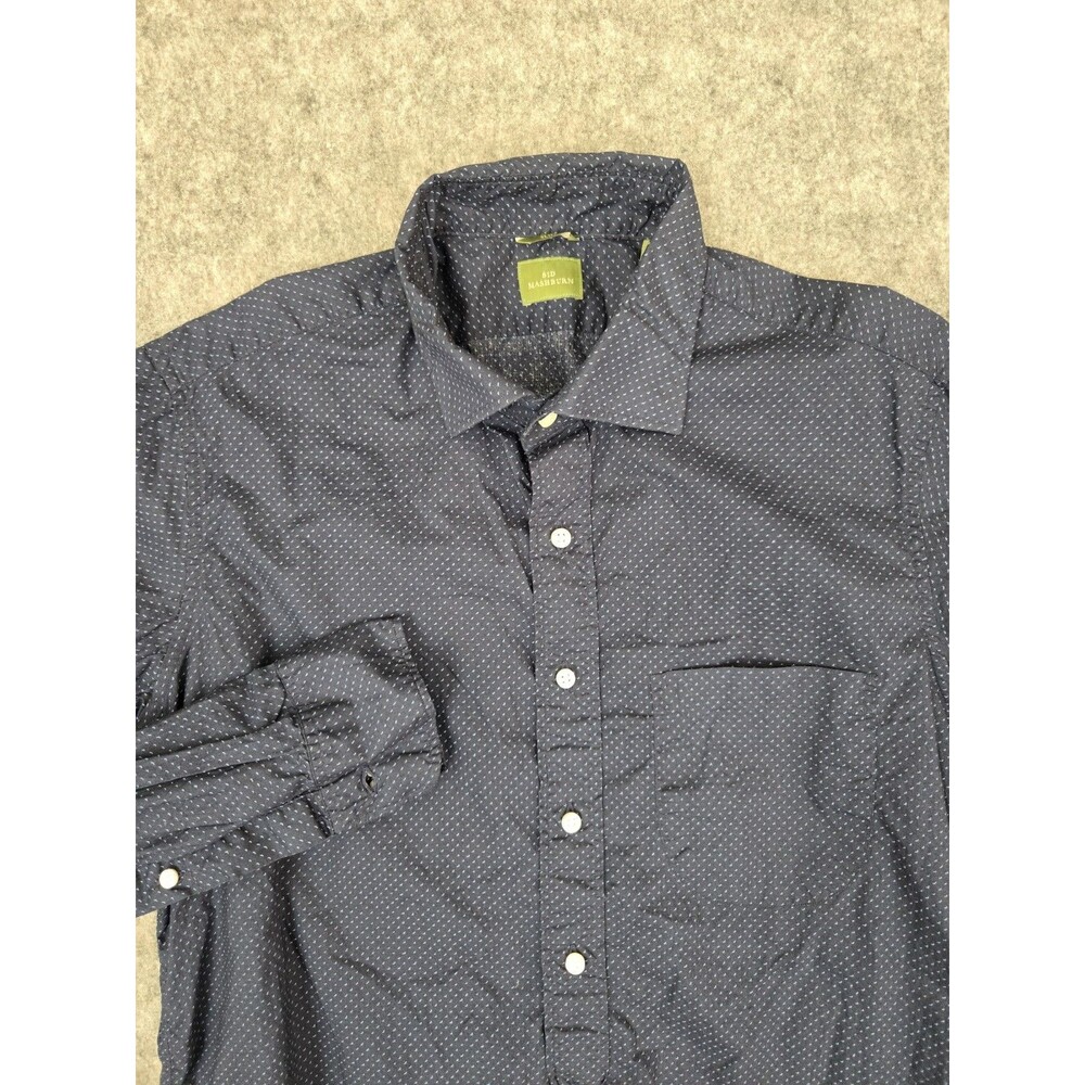 SID MASHBURN Men's Size Medium Blue Dot Long Sleeve Slim FIt Button Down Shirt